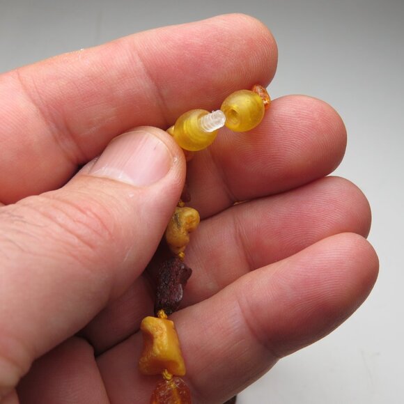 Authentic Amber Teething Unisex Necklace 12.5" Infant/Baby Premium Quality - Picture 3 of 3
